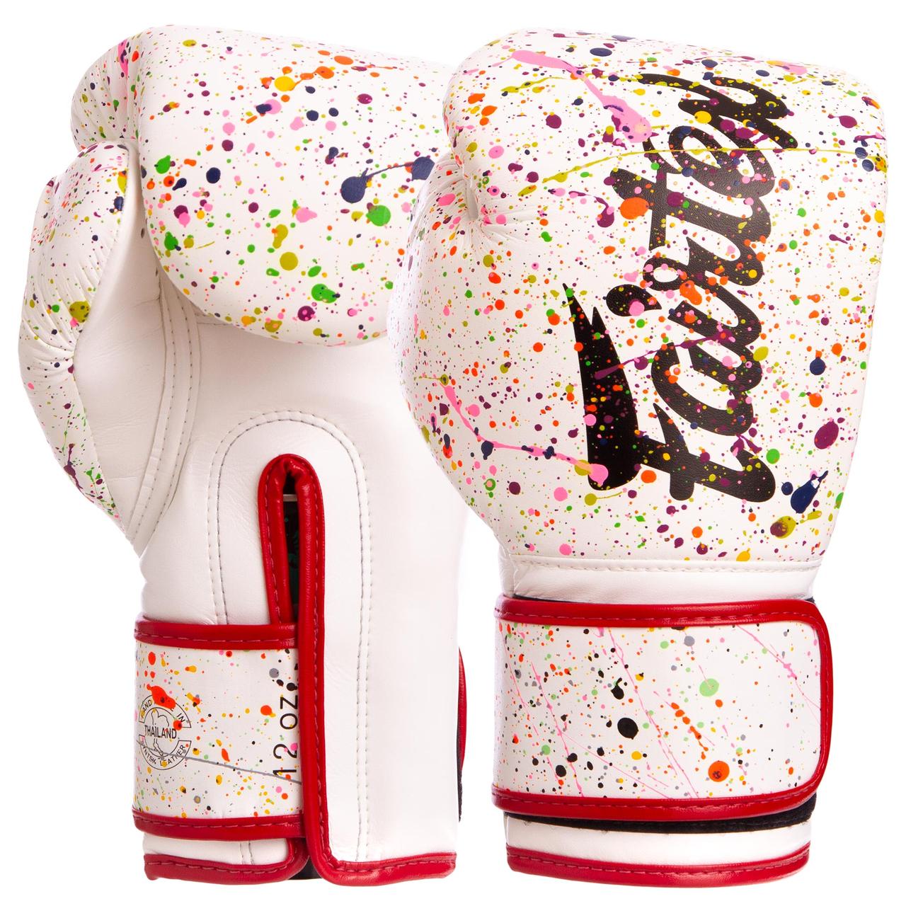 

Перчатки боксерские PU на липучке FAIRTEX BGV14PT (р-р 10-14oz, белый)