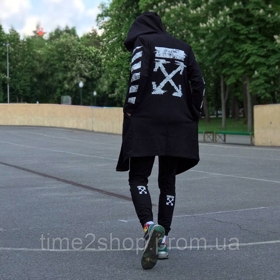 

Мантия унисекс Off white Pixel чёрная XS