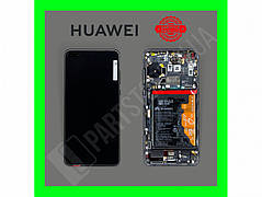 Дисплей Huawei P40 Black (02353MFA) сервисный оригинал в сборе с рамкой, акб и датчиками