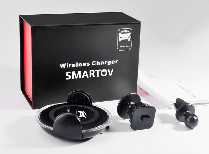 

Держатель для телефона Smartov Car Chargher, беспроводное зарядное устройство! Топ продаж, Черный