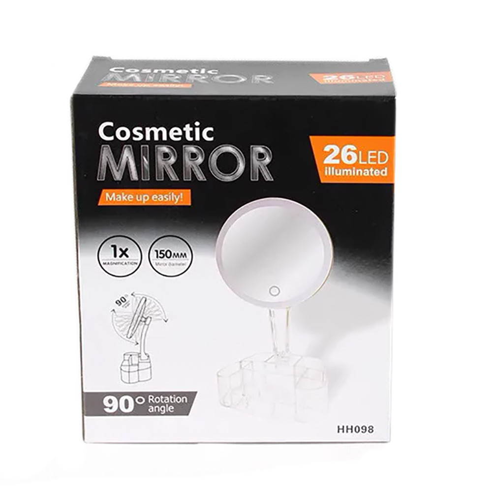 

Зеркало для макияжа с подсветкой и органайзером для косметики Cosmetic Mirror