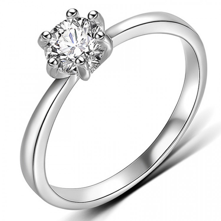

Кольцо 8427 покрытие серебро с кристаллом swarovski