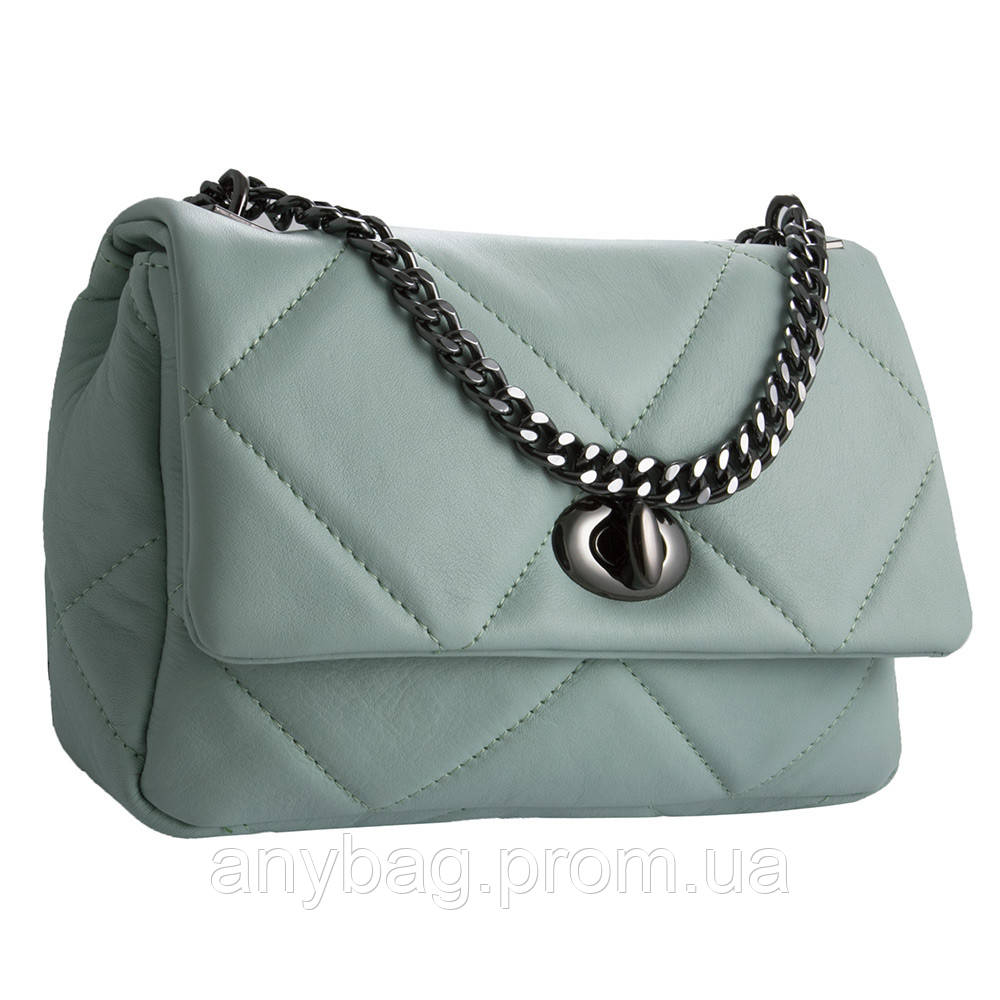 

Кожаная сумка кросс-боди Genuine leather 20417 мятная, Мятный