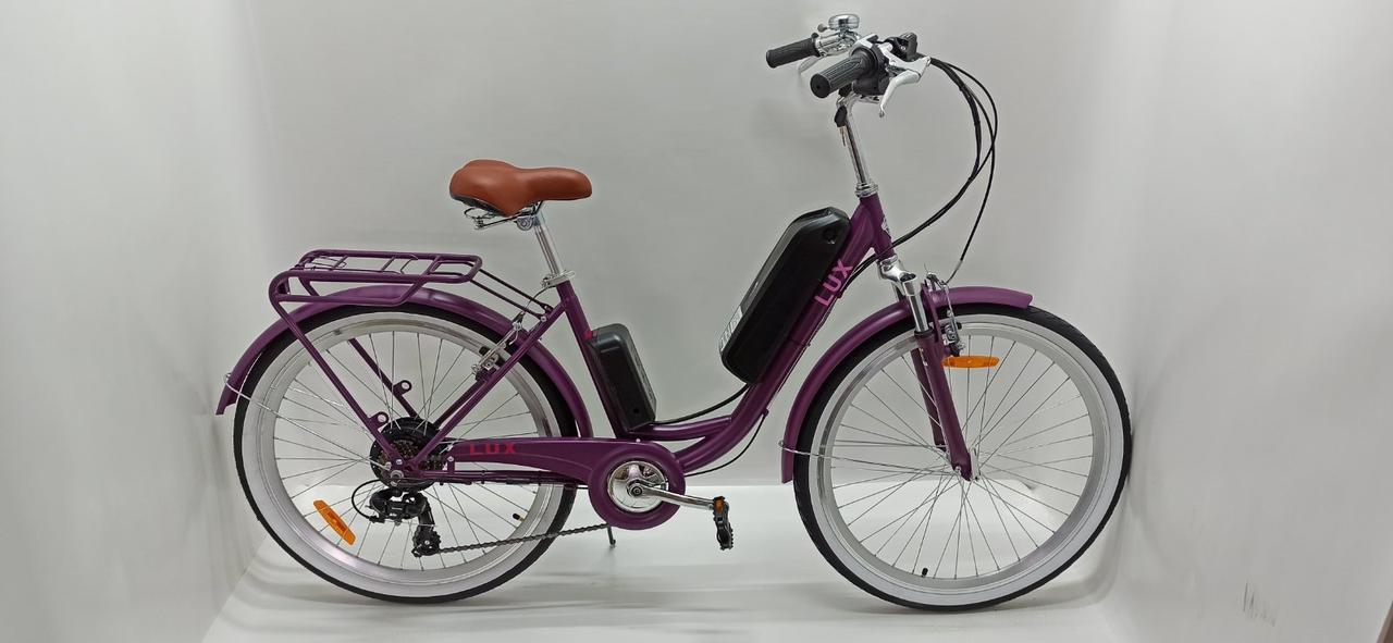 

Велосипед электрический дорожный LUX 26" сливовый