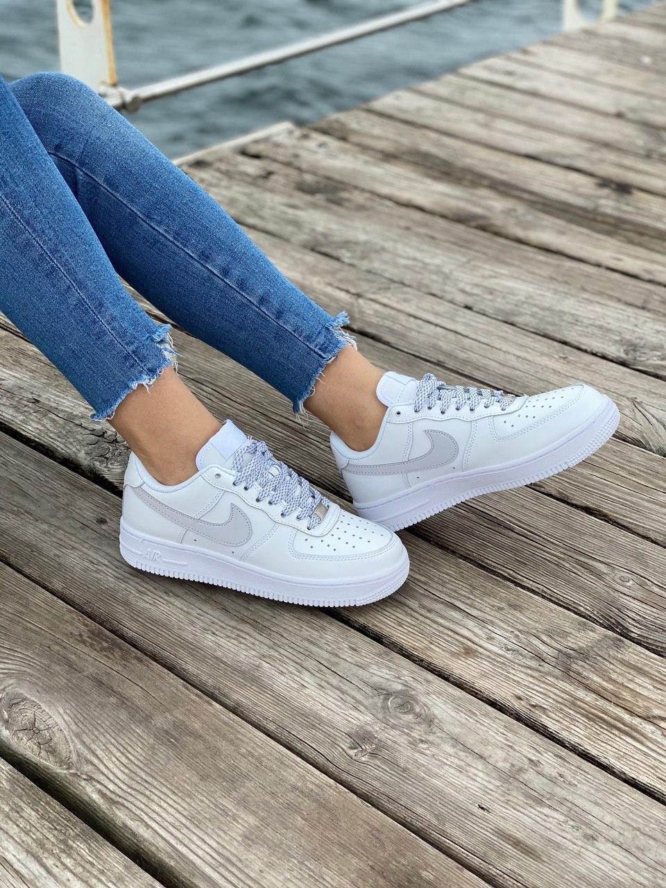 

Женские кроссовки Nike Air Force 1 Low White Reflective / Найк Аир Форс 1 Лоу Белые Рефлективные 39, Белый