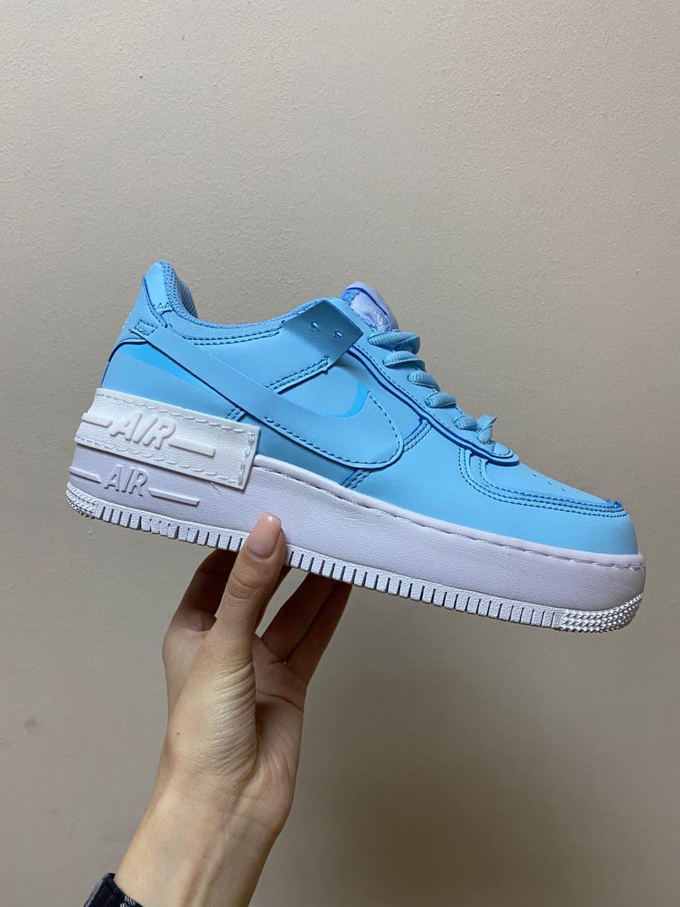 

Женские кроссовки Nike Air Force 1 Shadow Blue / Найк Аир Форс 1 Шадоу Голубые 38, Голубой