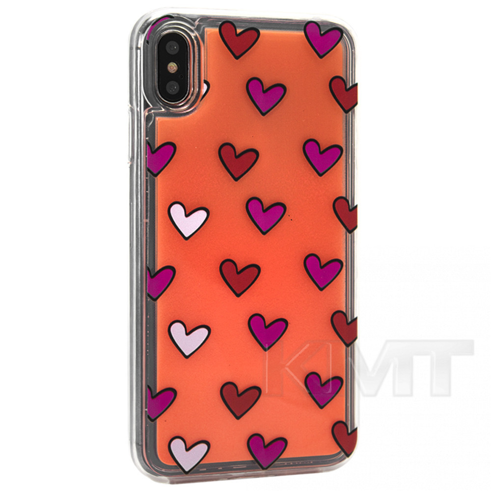 

Liquid Glow Night With Print TPU Case — iPhone 6 — Hearts, С дизайном