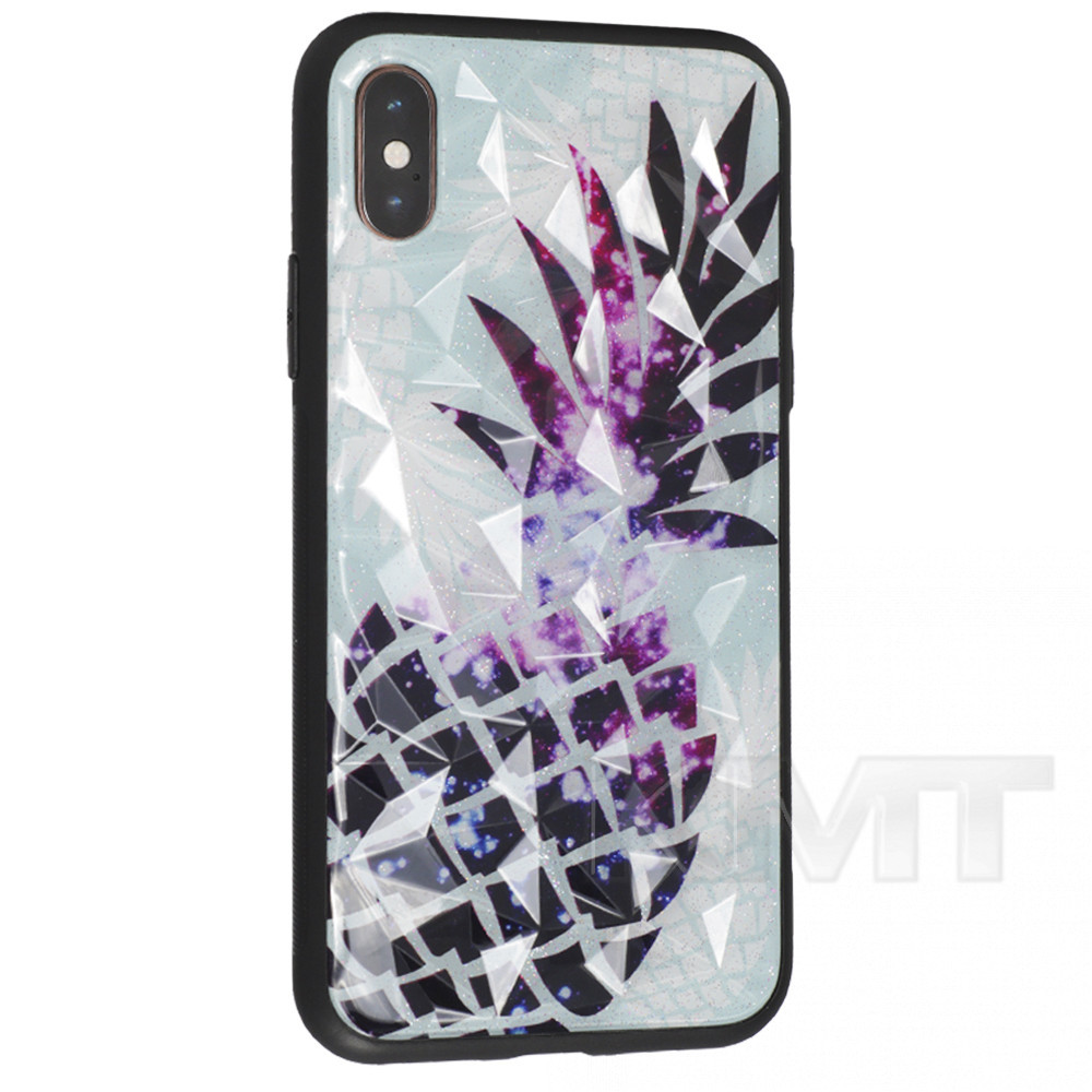 

Romb Glass With Print TPU Case — iPhone 7 Plus ; 8 Plus — Pineapple, С дизайном