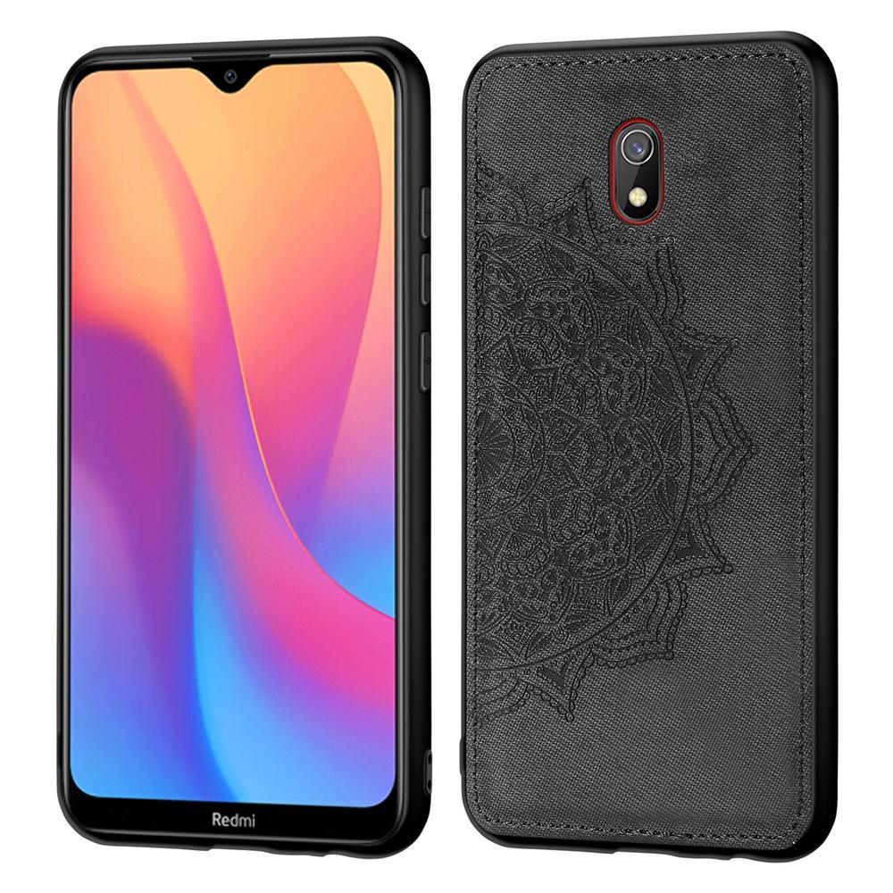 

TPU+Textile чехол Mandala с 3D тиснением для Xiaomi Redmi 8a, Черный