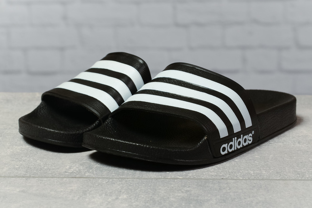 

Мужские Шлёпанцы Тапочки ADIDAS Сланцы Адидас (размеры: 41-46) Черные 43р, Черный