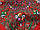 Хустина* етнічна з квітами та українським орнаментом колір червоний розмір 110*110 см, фото 2