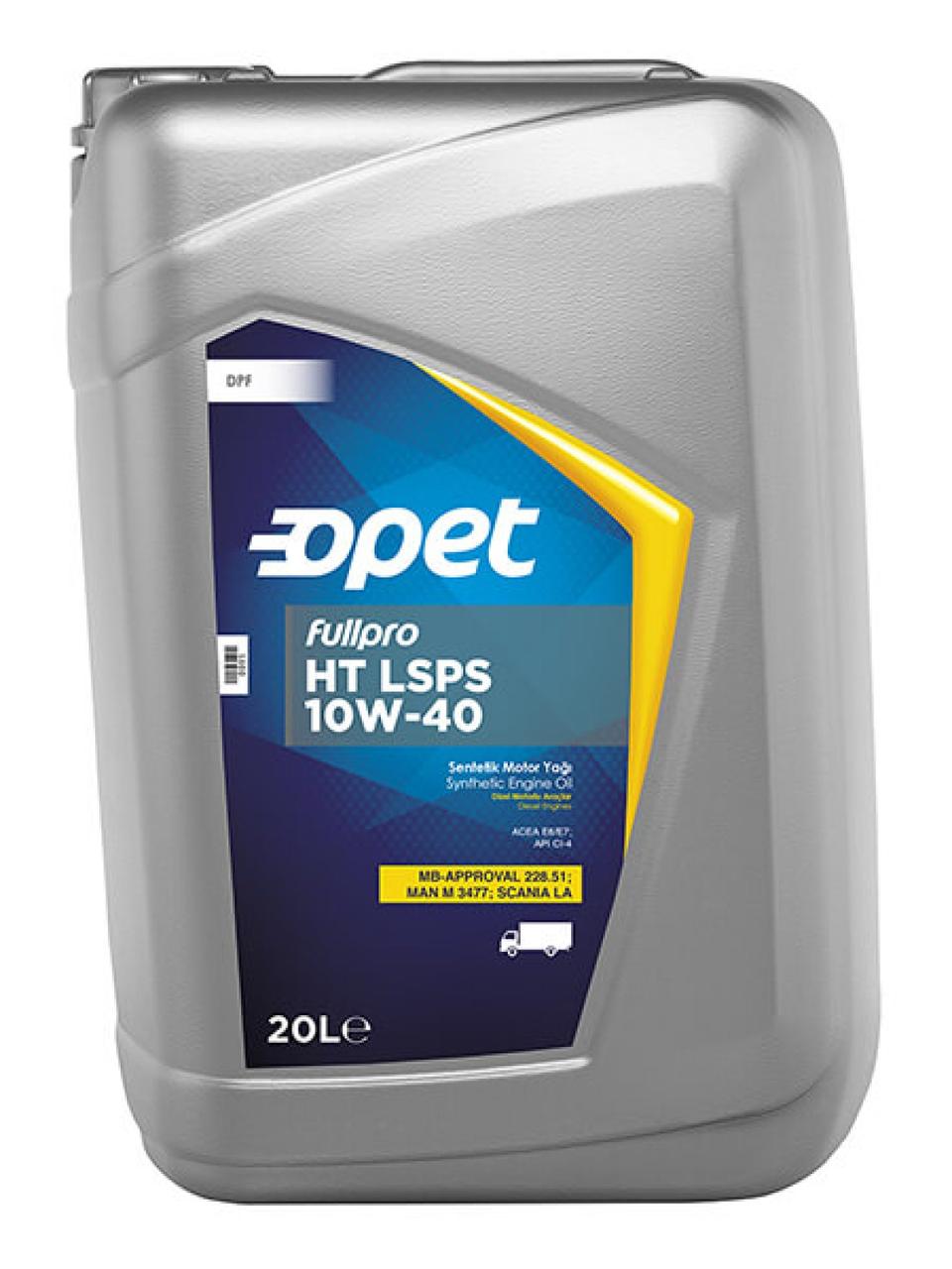 

Масло моторное Opet FULLPRO HT LSPS 10W-40 20л (601358944)