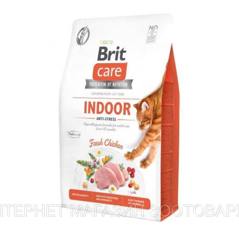 

Brit Care (Брит Кеа) Cat Grain-Free Indoor Anti-stress - Сухой беззерновой корм с курицей для взрослых кошек,