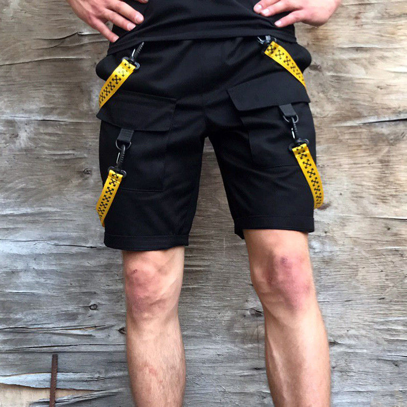

Шорты карго мужские Off White Scarstrope half черные M, Черный