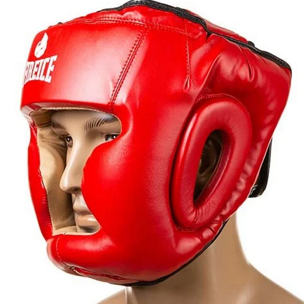 Боксерский шлем закрытый красный