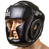 Боксерский шлем закрытый черный, фото 2