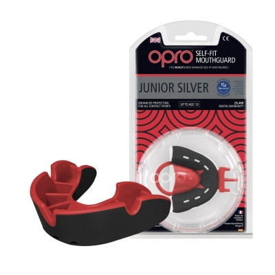 

Капа Opro Junior Silver Black-Red SKL24-277191