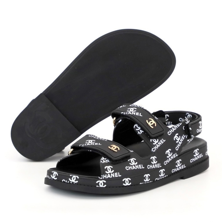 

Женские сандалии Chanel Dad Sandals, черный, Китай