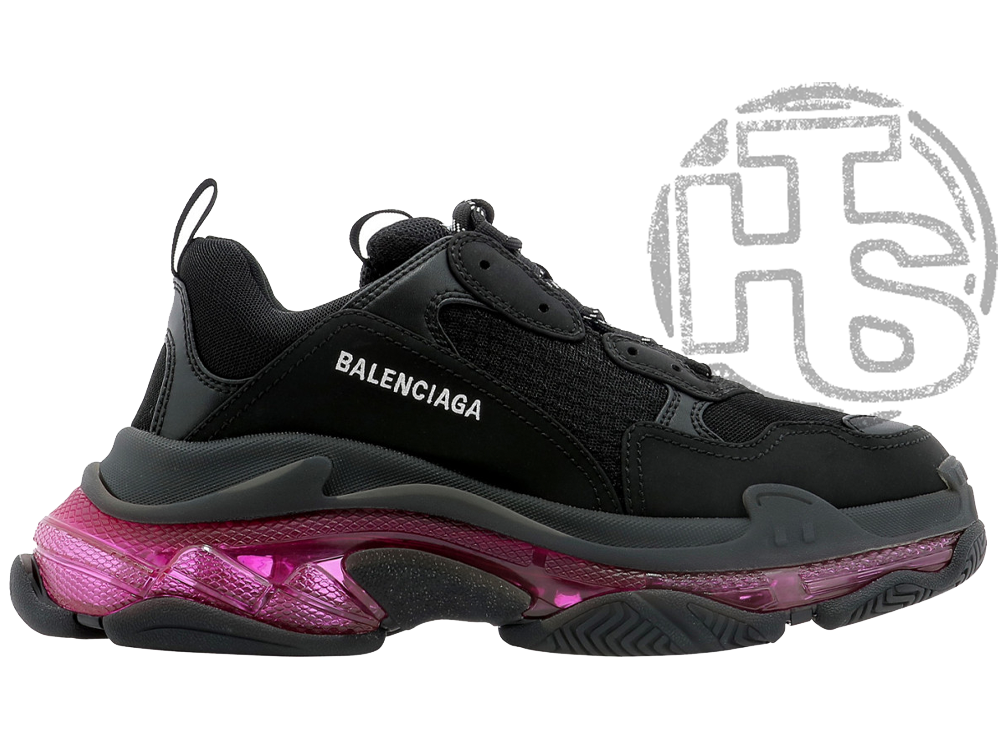 

Женские кроссовки Balenciaga Triple S Clear Sole Black Pink Neon 541624W2FR11053 39, Черный