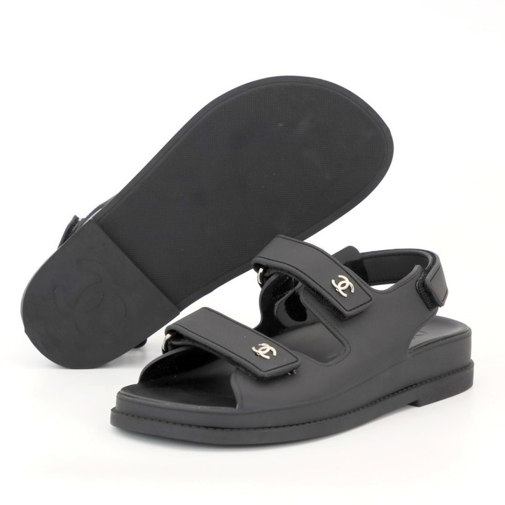 

Женские сандалии в стиле Chanel Dad Sandals, черный, Китай 38