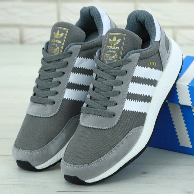 

Мужские кроссовки в стиле Adidas Iniki RUNNER BOOST, серый, белый, Вьетнам 43, Разные цвета