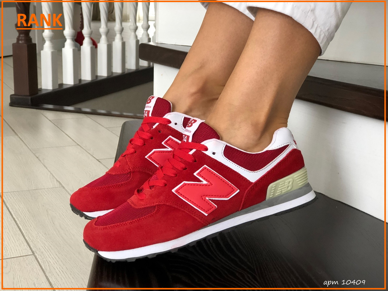 

Кроссовки женские New Balance 574 в стиле Нью Беленс 574 красные 39, Красный