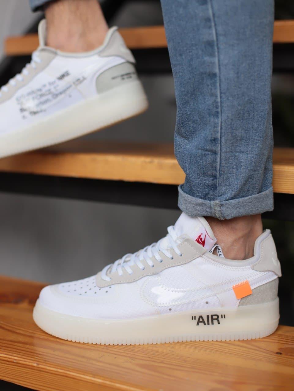 

Женские кроссовки Nike Air Force 1 Off-White White / Найк Аир Форс 1 Оф-Вайт Белые, Белый