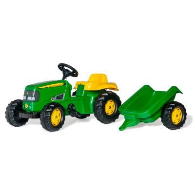 

Веломобиль Rolly Toys Трактор с прицепом rollyKid John Deere зелено-желтый (012190