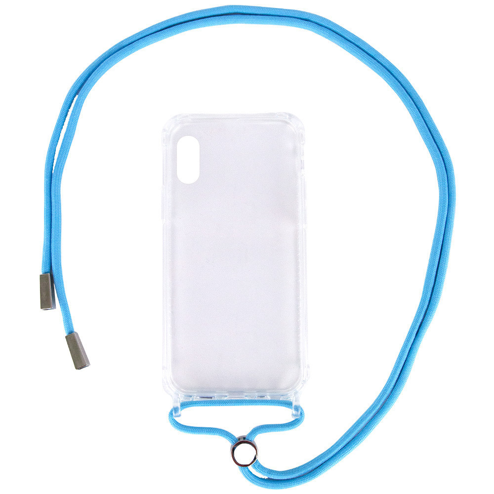 

Чехол TPU Crossbody Transparent для Apple iPhone X / XS (5.8") Голубой