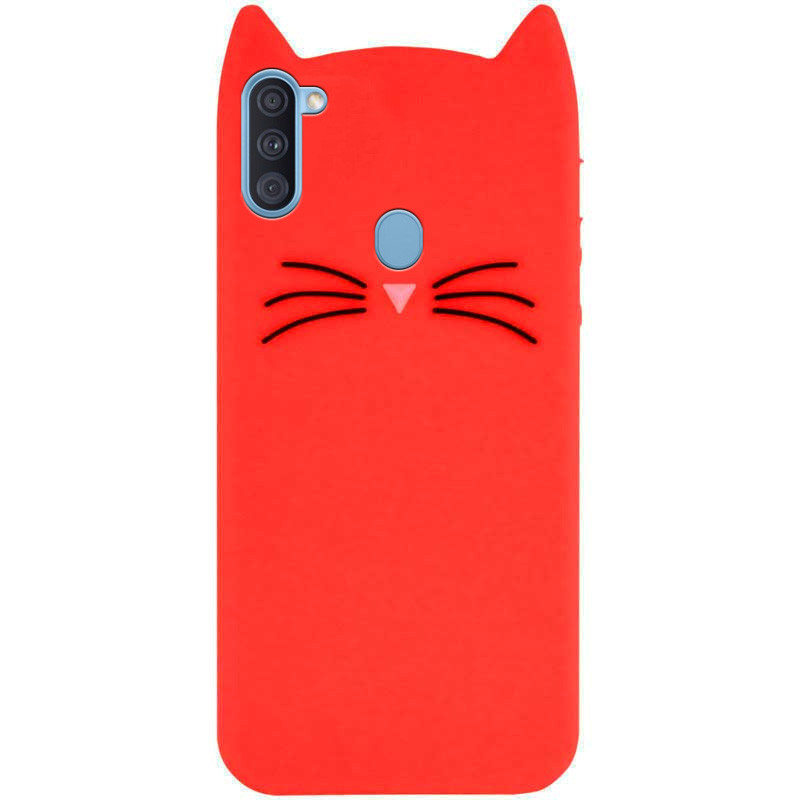 

Силиконовая накладка 3D Cat для Samsung Galaxy A11 Красный