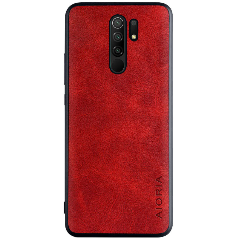 

Кожаный чехол AIORIA Vintage для Xiaomi Redmi 9 Красный