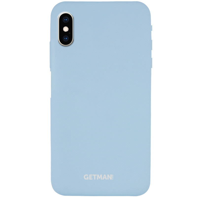 

Чехол Silicone Case GETMAN for Magnet для Apple iPhone X / XS (5.8") Серый / Mist Blue