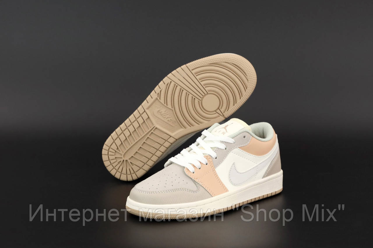 

Кроссовки женские Air Jordan 1 Retro в стиле Аир Джордан , натуральная кожа код KD-12534. Бежевые 40, Бежевый