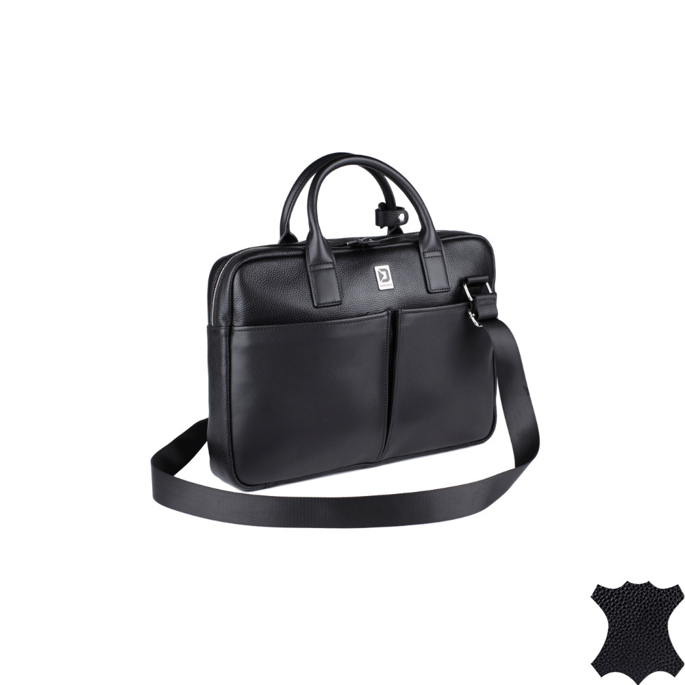 

Сумка для ноутбука кожаная DANAPER Messenger, Black /1431099/, Черный