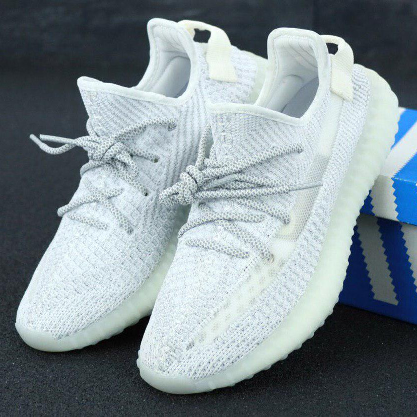 

Мужские кроссовки в стиле Adidas Yeezy 350 BOOST, белый, рефлектив, Вьетнам 45