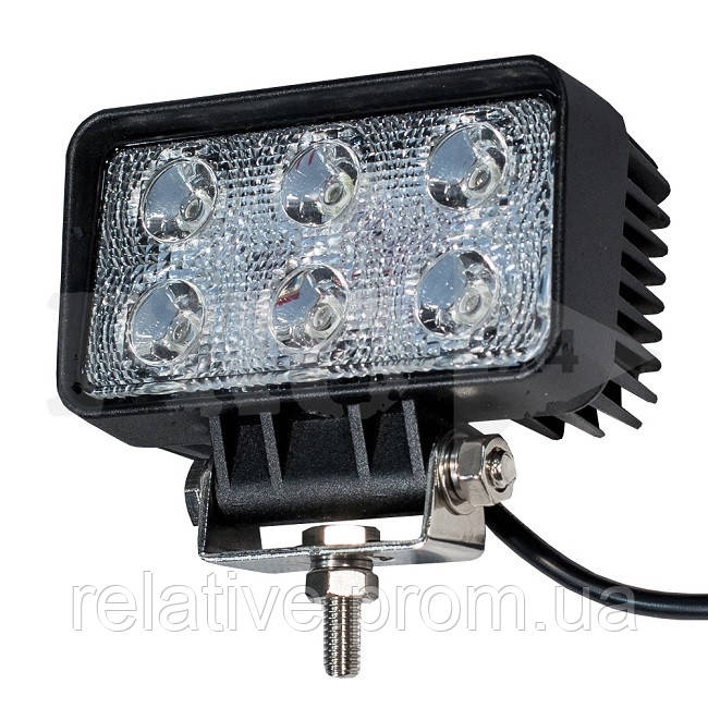 

Фара-LED Прямоугол 18W (3W*6) 10-30V 110*61*55mm Дальний/Spot (09-18W) (1шт) 2959