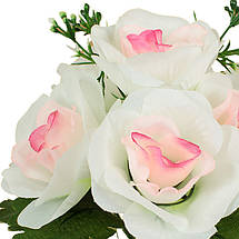 Букет искусственный "Розы бордюр" 6 цветков, 7 см, 23 см (10 видов), фото 2