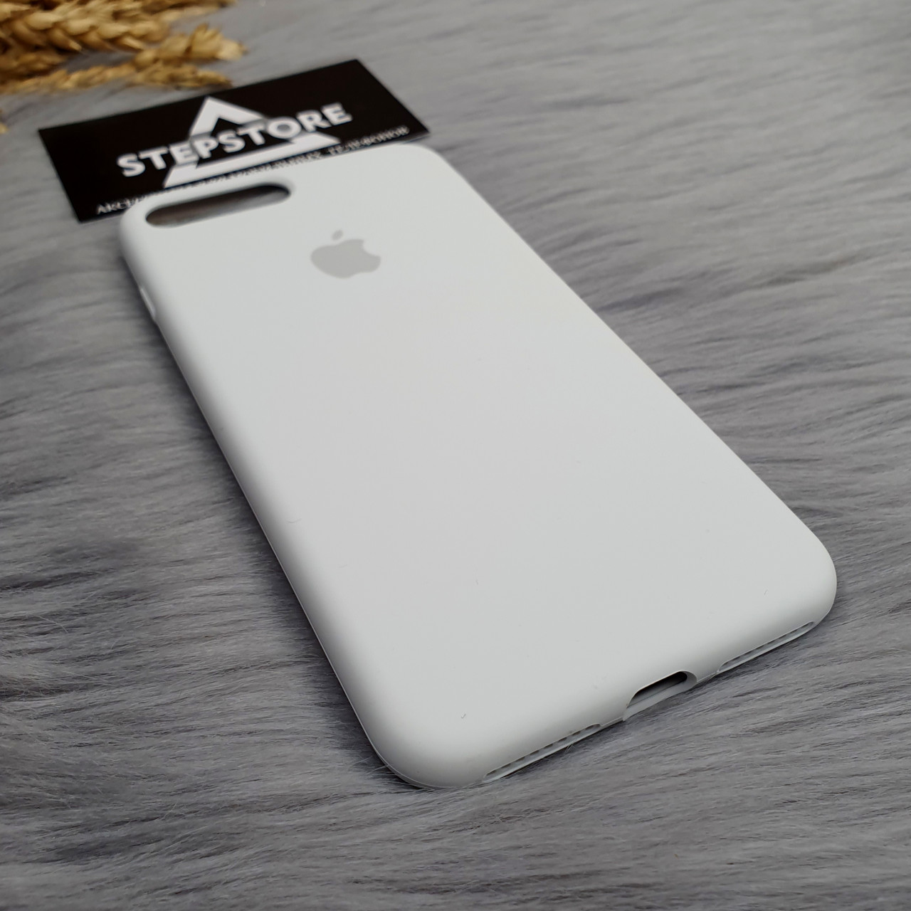 

Чехол силиконовый Silicone case Cover Full 360 для iPhone 7 plus 8 plus с закрытым низом белый красный White