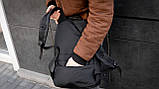 Городской мужской рюкзак для ноутбука STRUCTURE черный, фото 6
