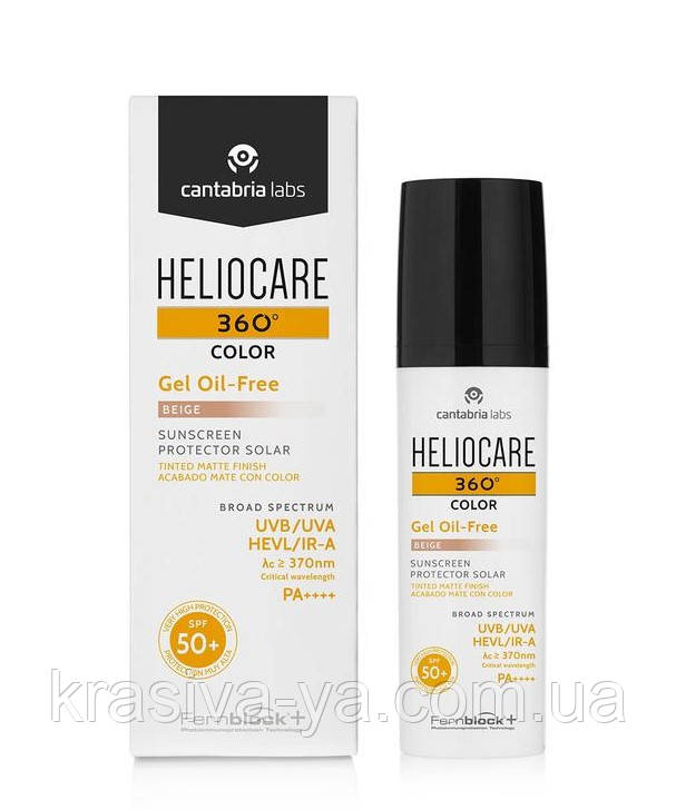 

Солнцезащитный гель с тоном на водной основе Бежевый SPF 50+ Heliocare 360 Color Gel Oil Free SPF 50+, 50 мл
