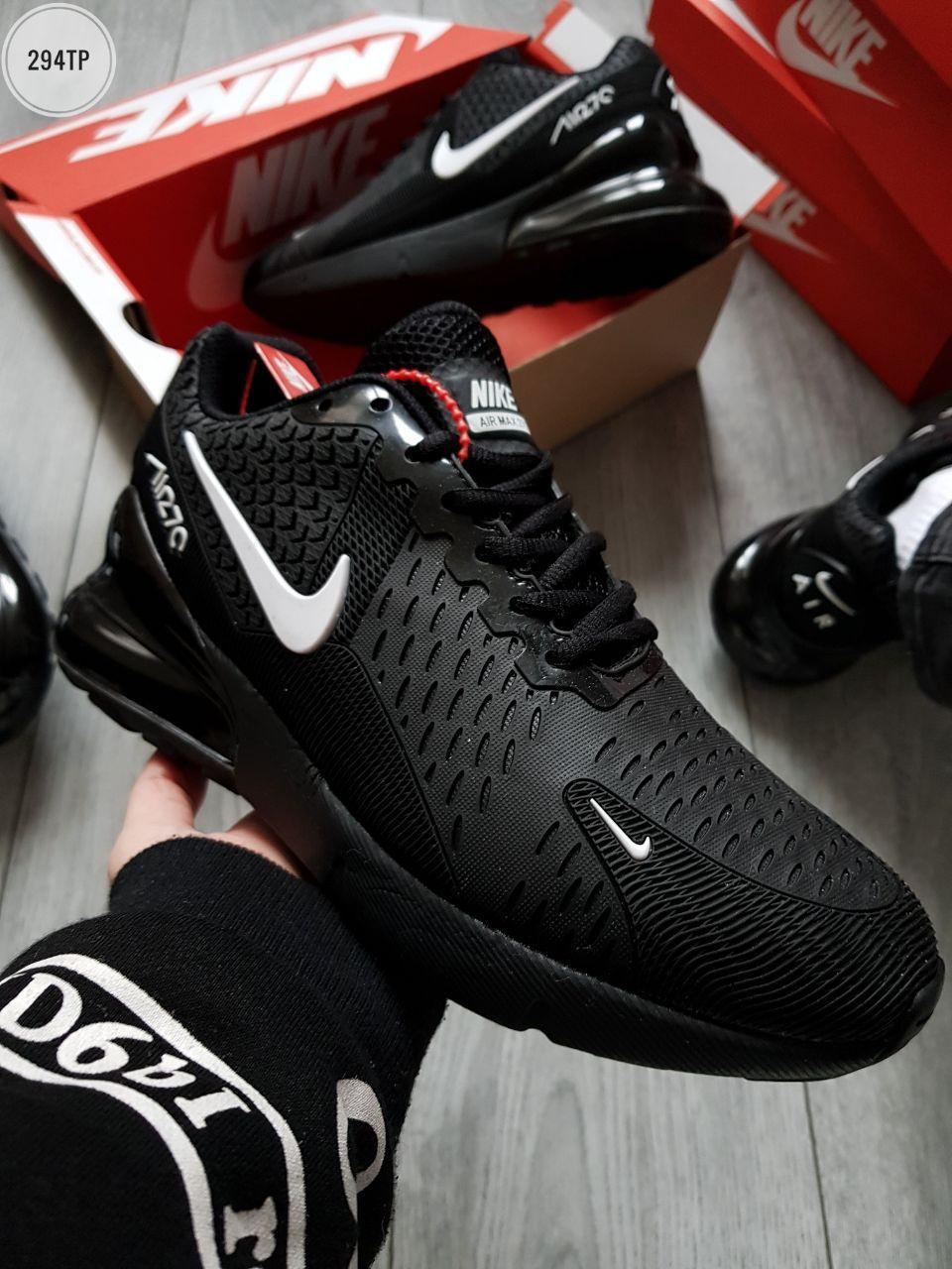 

Мужские кроссовки Nike Air Max 270 Black/White (р. 41 42 43 44 45) Черные, Черный