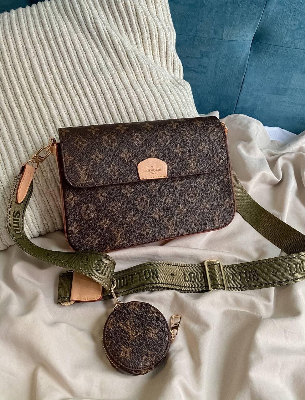 

Женская сумка Louis Vuitton Pochette Brown Green | Клатч кросс боди Луи Витон Почете Зеленый, Коричневый