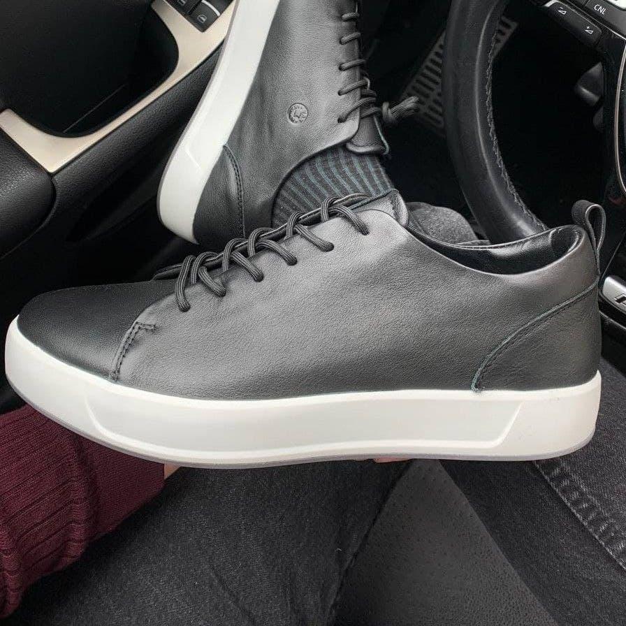 

Мужские кеды Ecco Soft 8 Black White | Кроссовки Экко Софт 8 Черные с белым, Черно-белый