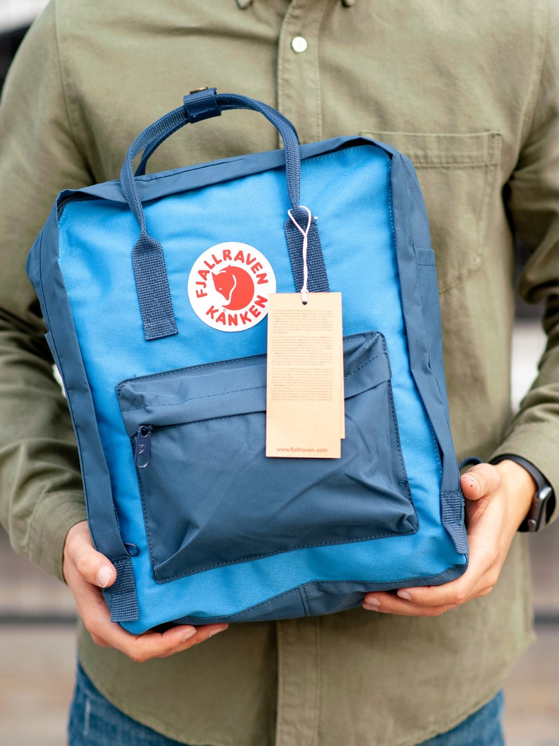 

Стильный рюкзак Fjallraven Kanken синий / Портфель для школы и на каждый день