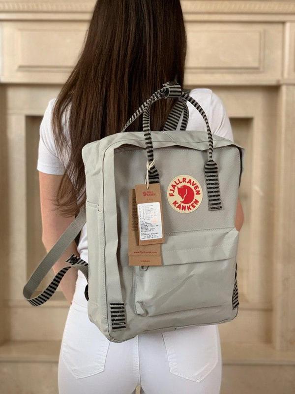 

Стильный рюкзак Fjallraven Kanken светло-серый/ Канкен портфель для школы и на каждый день