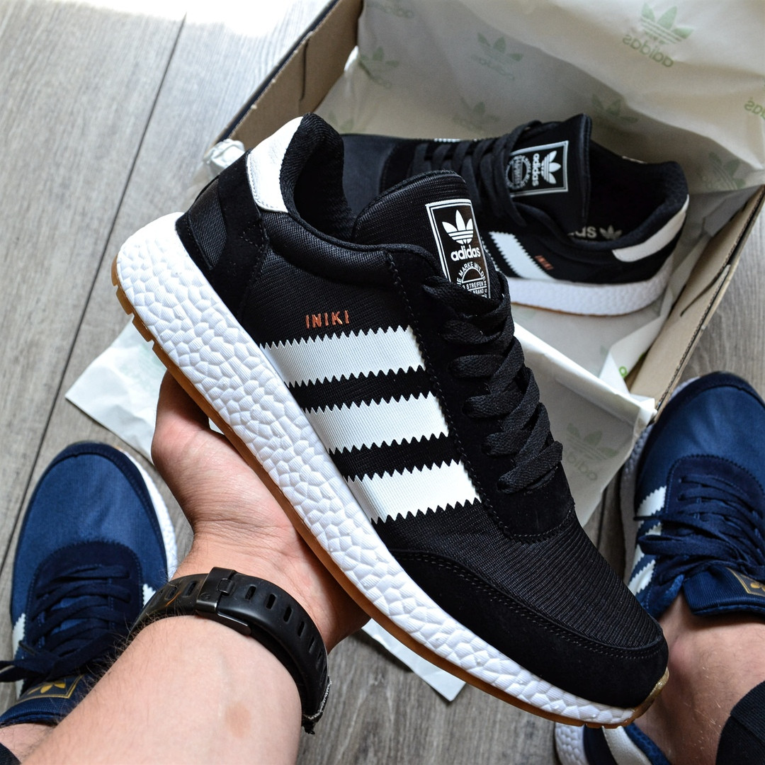 

Мужские\женские кроссовки Adidas Iniki Black\White, Черный