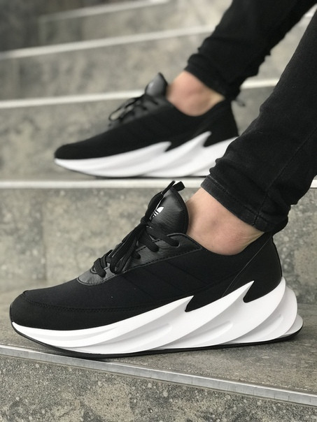 

Мужские кроссовки Adidas Sharks Black-White. Размеры (40, 41, 42, 43, 44, 45), Черные