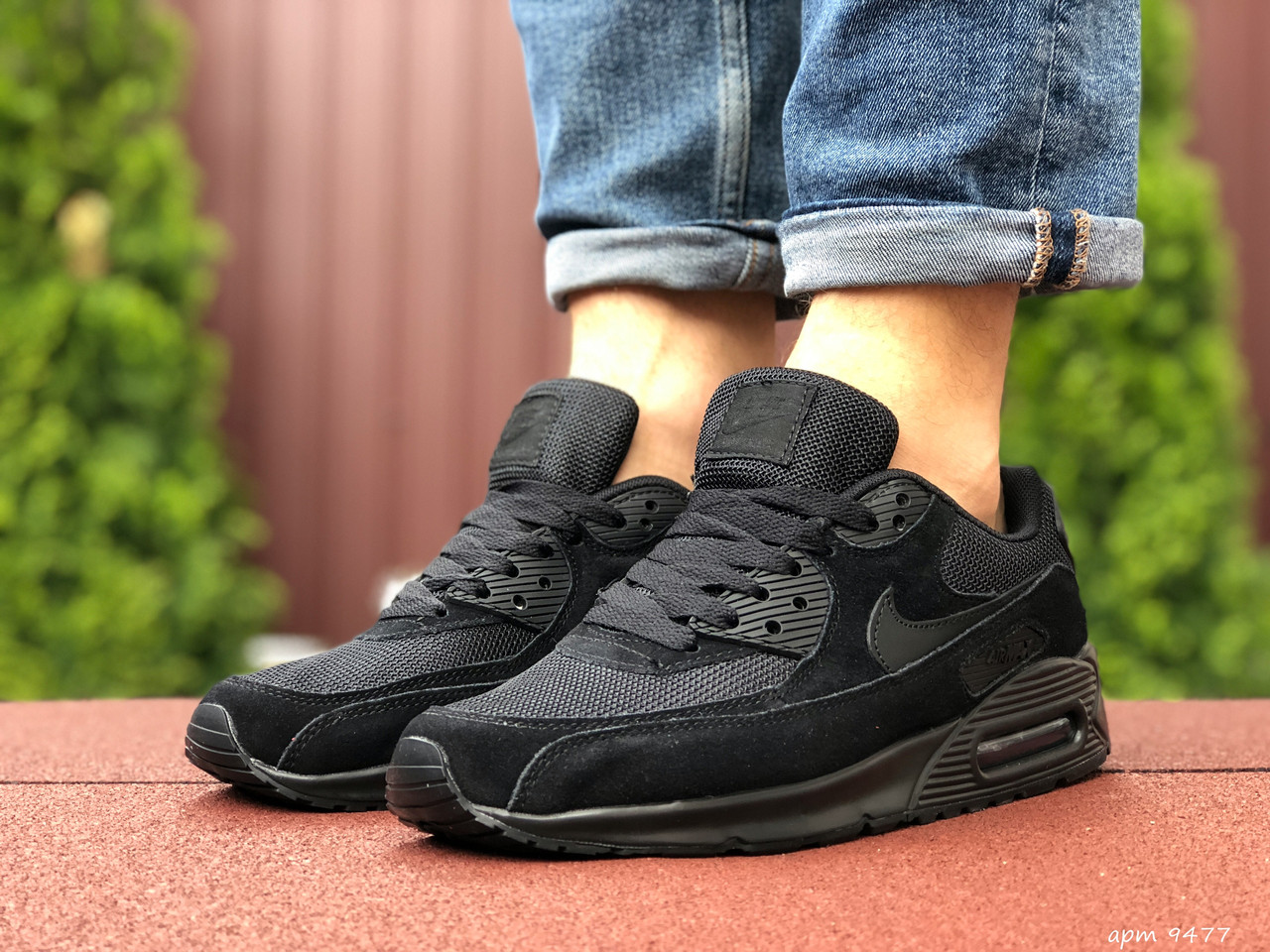 

Мужские кроссовки в стиле Nike Найк Air Max 90, черные 44 (28 см), Белый