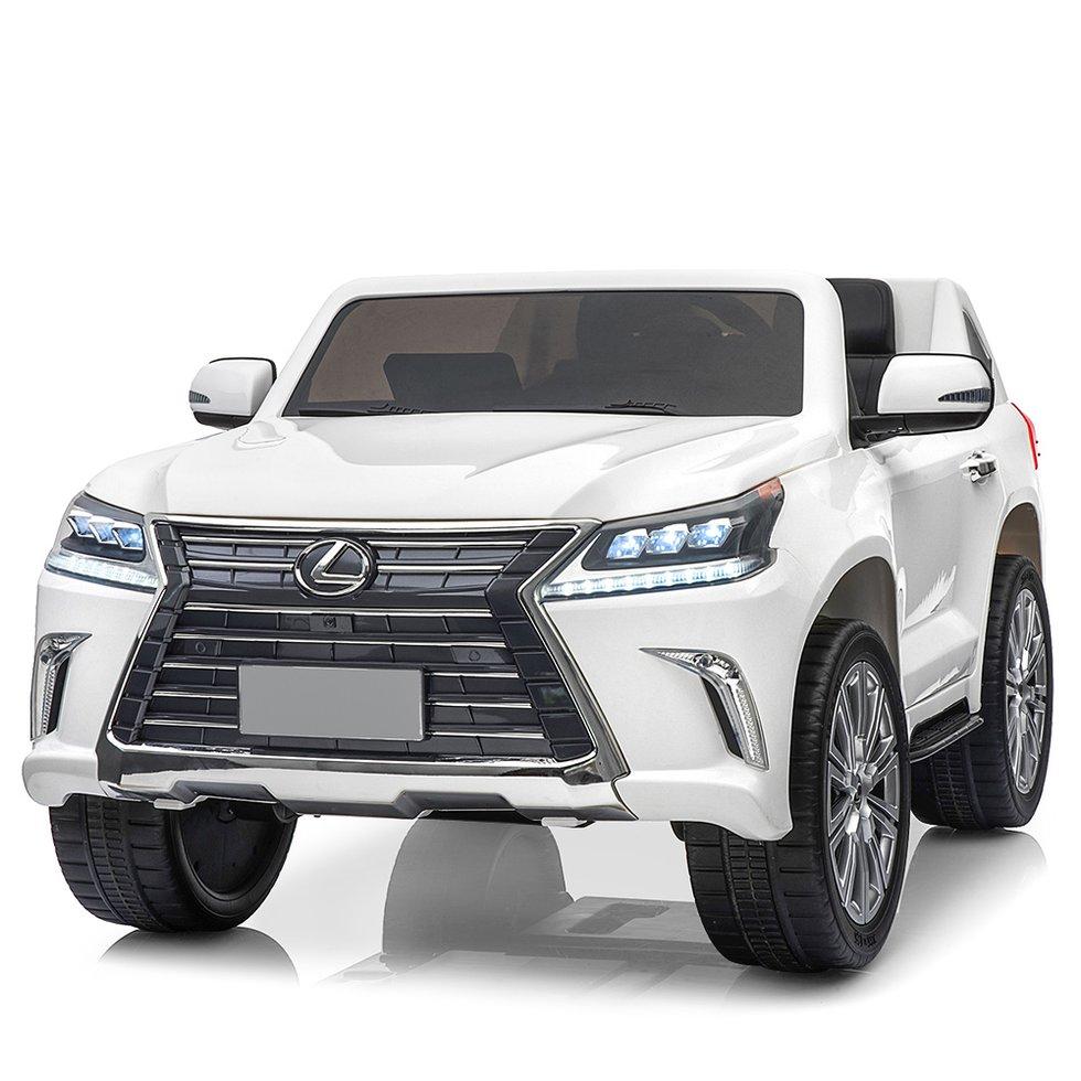 

Дитячий електромобіль Джип Bambi M 3906EBLR-1 Lexus LX570 9Ah EVA mp3 шкіра 4WD 140W 135см, Белый