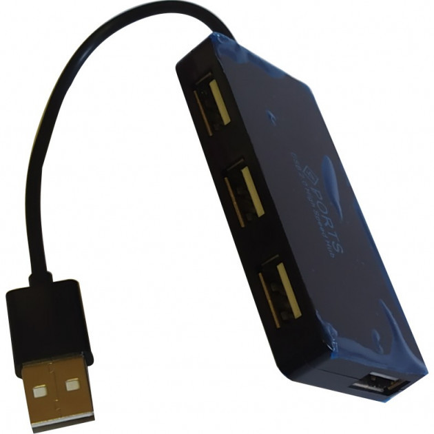 USB HUB Atcom USB-USB 4USB 2.0 TD4005 Black (AT10725)